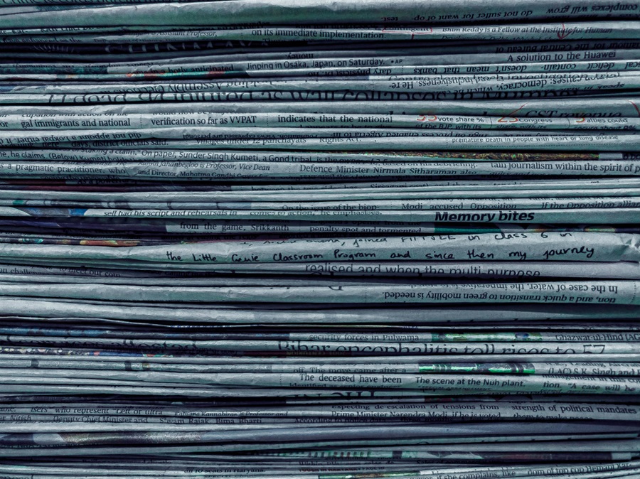 newspapers pile