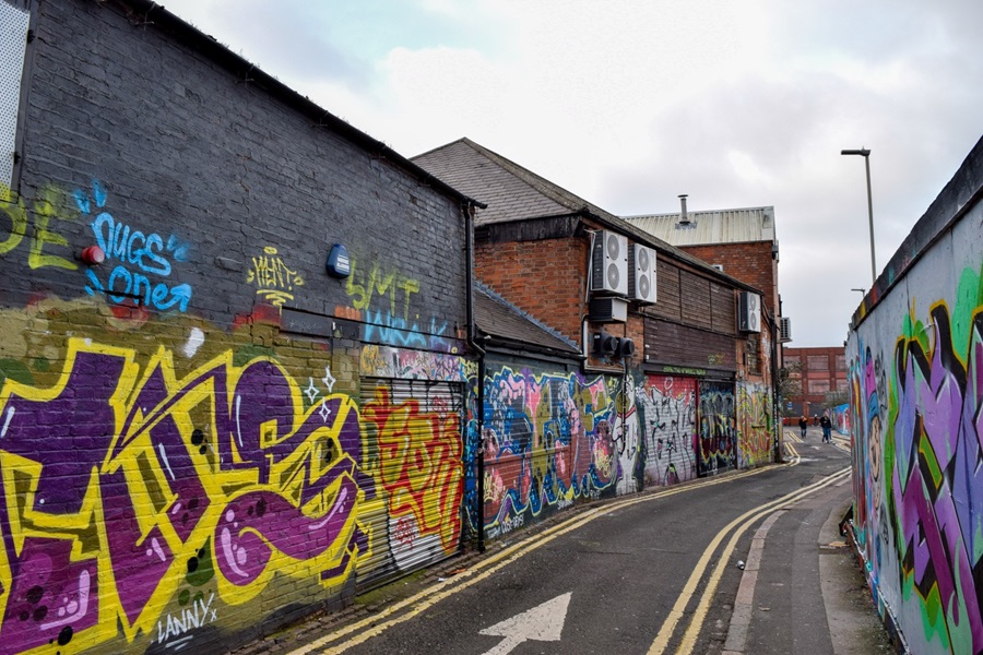 leicester uk graffiti lockdown local